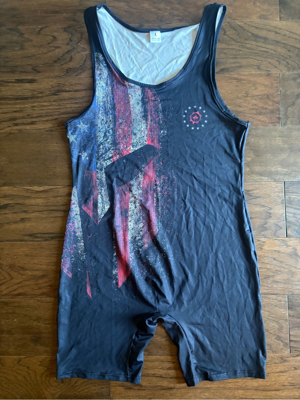 Men's black Wrestling Singlet We The People - NEVER worn